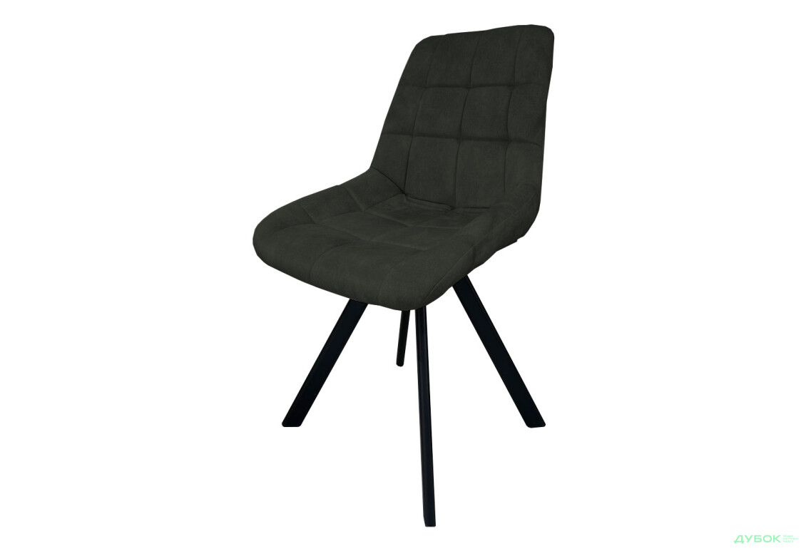 Стілець кухонний Новий Стиль Nicole 4L Black SQR (Box-2) 57x53x87 см м'який / комплект 2шт Palladium 11 Winter Moss