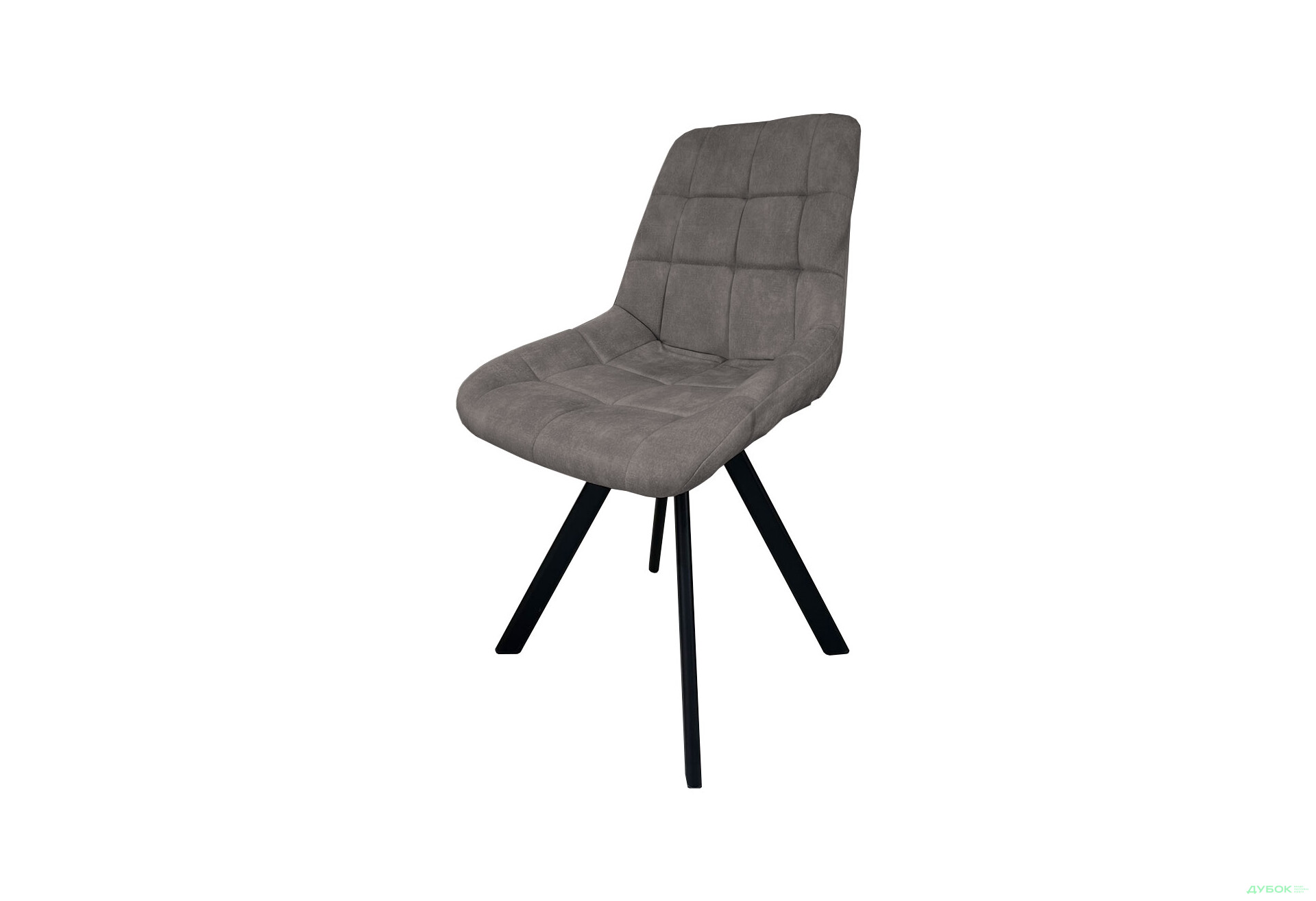 Изображение 1 - Стул кухонный Новый Стиль Nicole 4L Black SQR (Box-2) 57x53x87 см мягкий / комплект 2шт Обивка: Palladium 15 Moon Mist