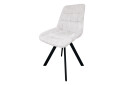 Зображення 1 - Стілець кухонний Новий Стиль Nicole 4L Black SQR (Box-2) 57x53x87 см м'який / комплект 2шт Palladium 1 Champagne