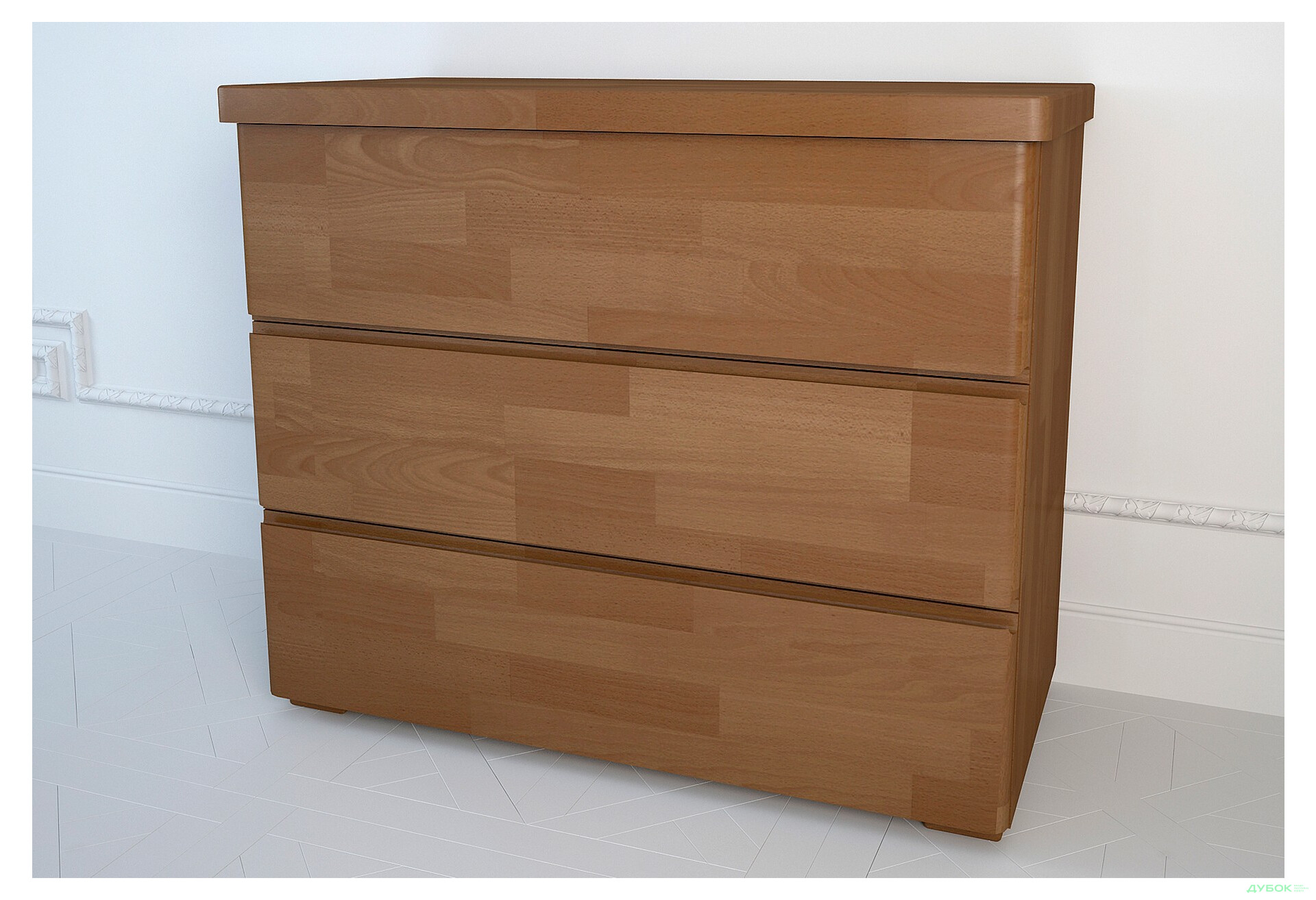 Изображение 2 - Комод Arbor Drev Регина с 3 ящиками 91 см бук, орех