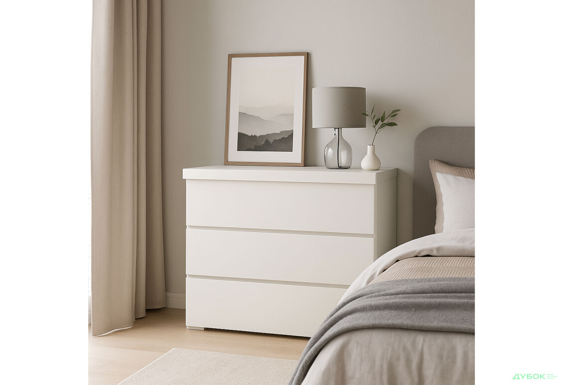 Изображение 2 - Комод Arbor Drev Регина с 3 ящиками 91 см сосна, белый