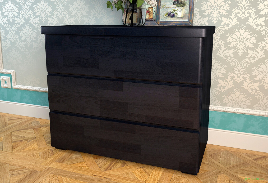 Комод Arbor Drev Регіна з 3 шухлядами 91 см сосна, венге - Зображення 2 Зображення 2 - Комод Arbor Drev Регіна з 3 шухлядами 91 см сосна, венге