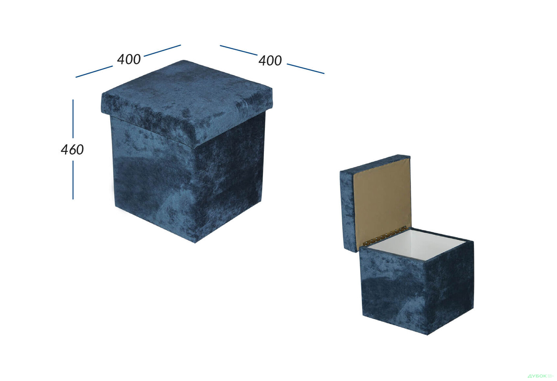 Пуф UMa Роберт 40x40 см - Изображение 2 Изображение 2 - Пуф UMa Роберт 40x40 см