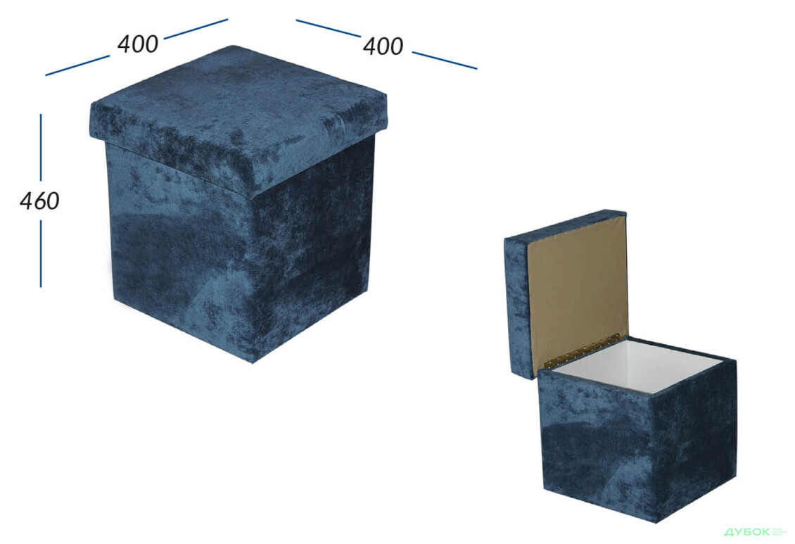 Пуф UMa Роберт 40x40 см - Изображение 2 Изображение 2 - Пуф UMa Роберт 40x40 см