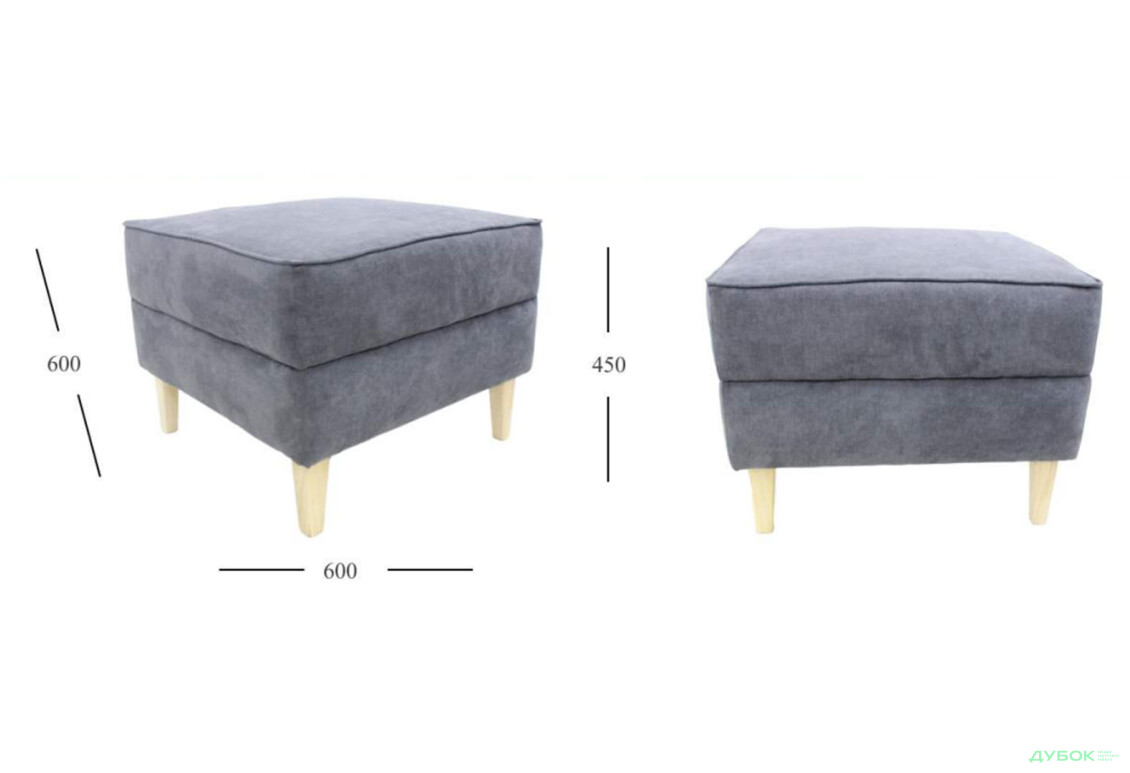 Пуф UMa Цезар 60x60 см - Зображення 3 Зображення 3 - Пуф UMa Цезар 60x60 см