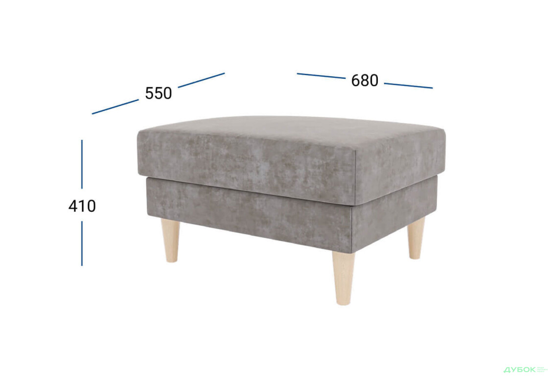 Пуф UMa Аспен 68x55 см - Зображення 4 Зображення 4 - Пуф UMa Аспен 68x55 см