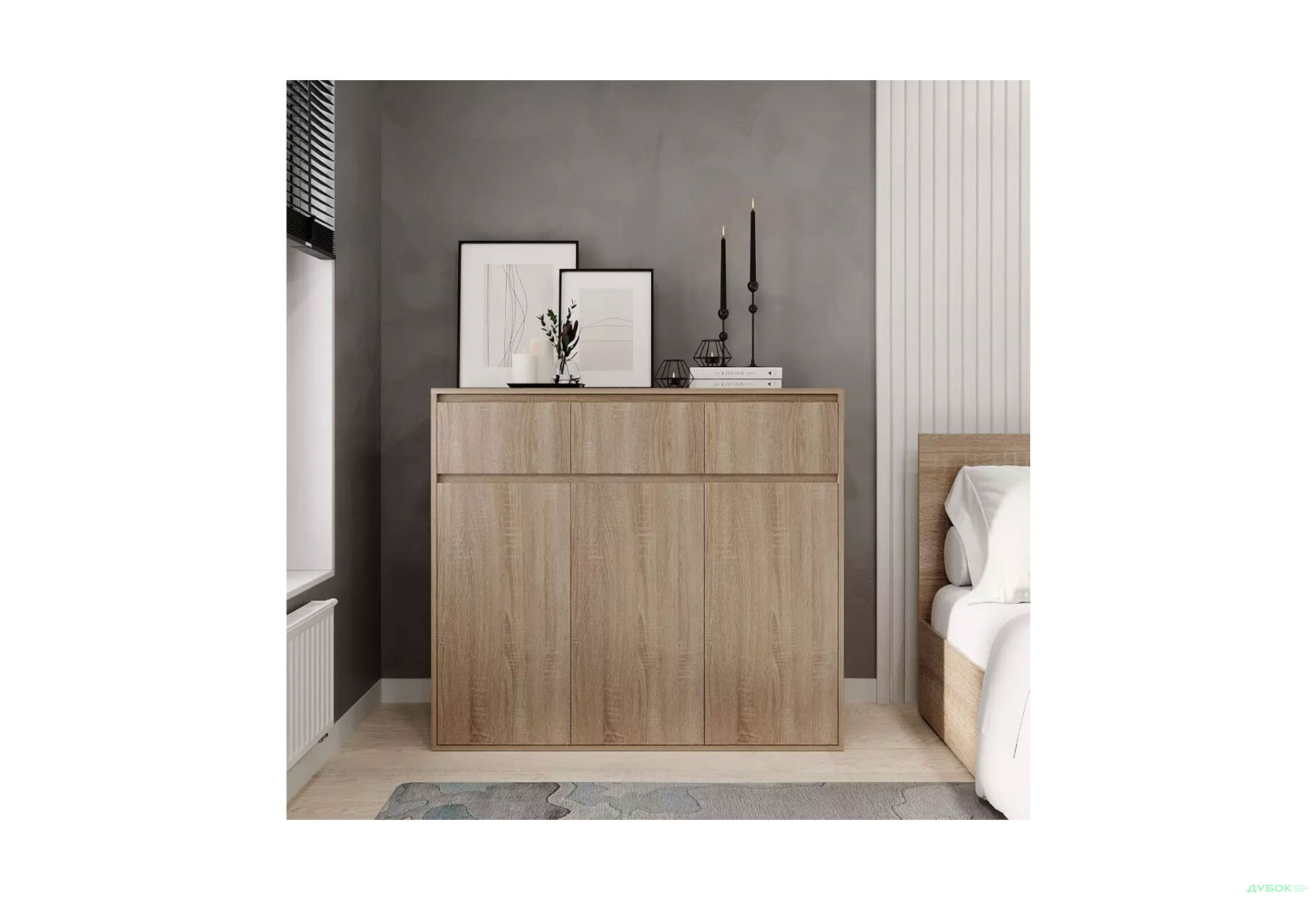 Изображение 2 - Комод Art In Head Лайт 3х3 3-дверный с 3 ящиками 120 см дуб сонома