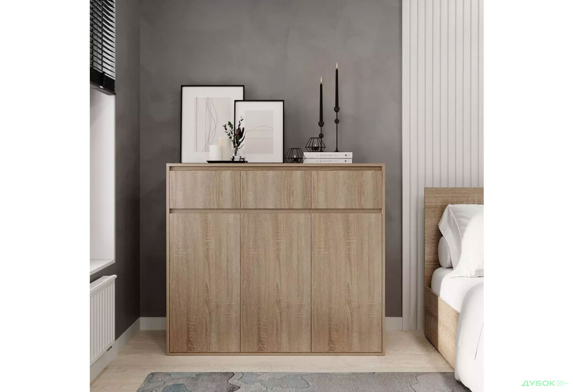 Изображение 2 - Комод Art In Head Лайт 3х3 3-дверный с 3 ящиками 120 см дуб сонома
