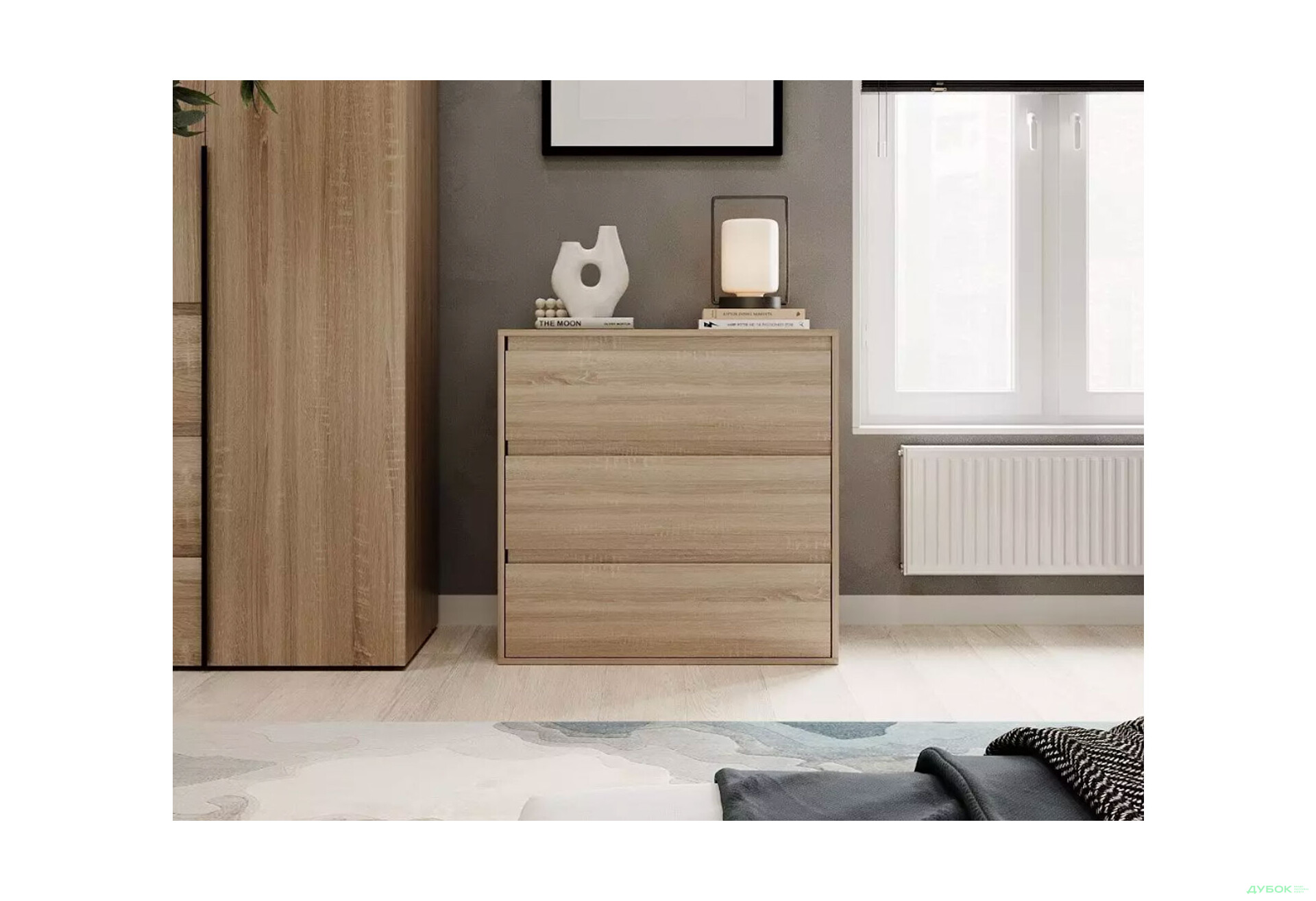 Зображення 2 - Комод Art In Head Лайт 3 з 3 шухлядами 80 см дуб сонома
