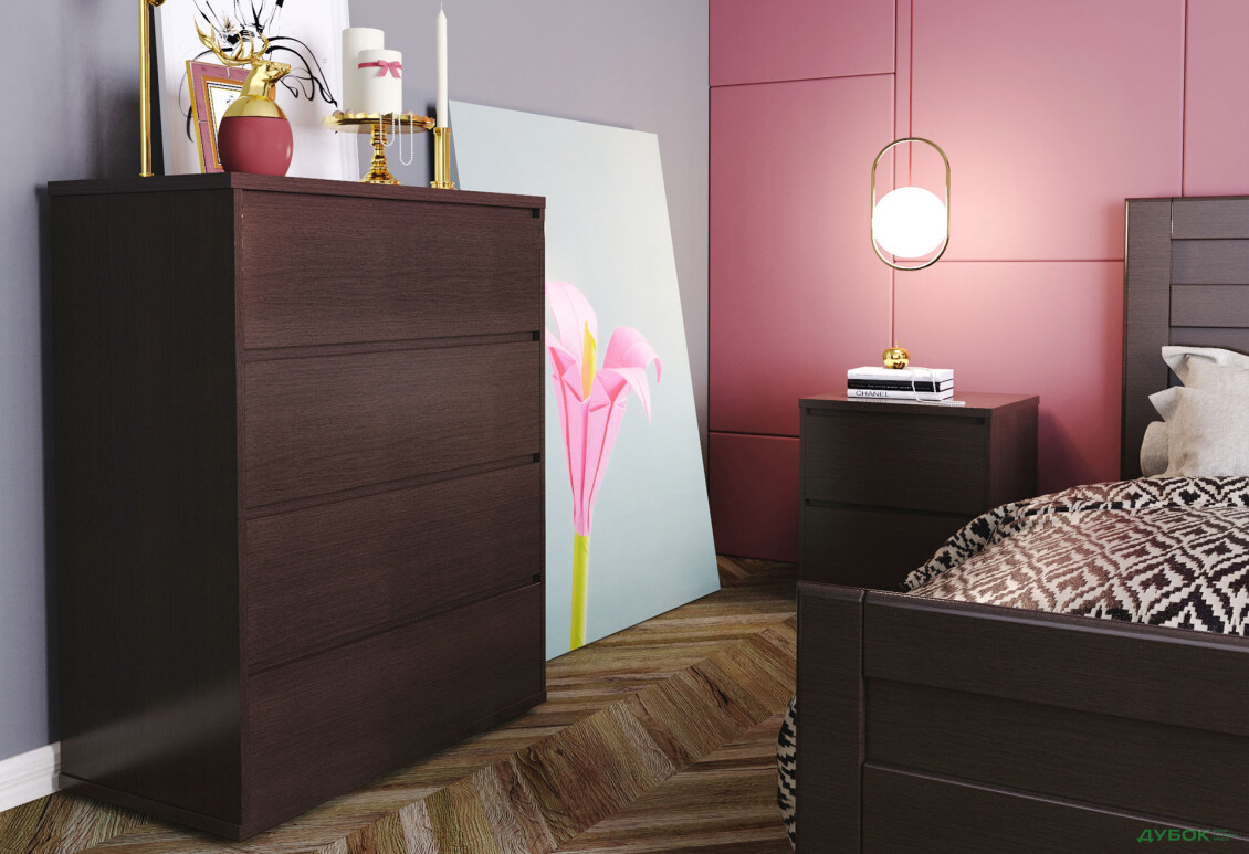 Комод Art In Head Light с 4 ящиками 80 см венге - Изображение 2 Изображение 2 - Комод Art In Head Light с 4 ящиками 80 см венге