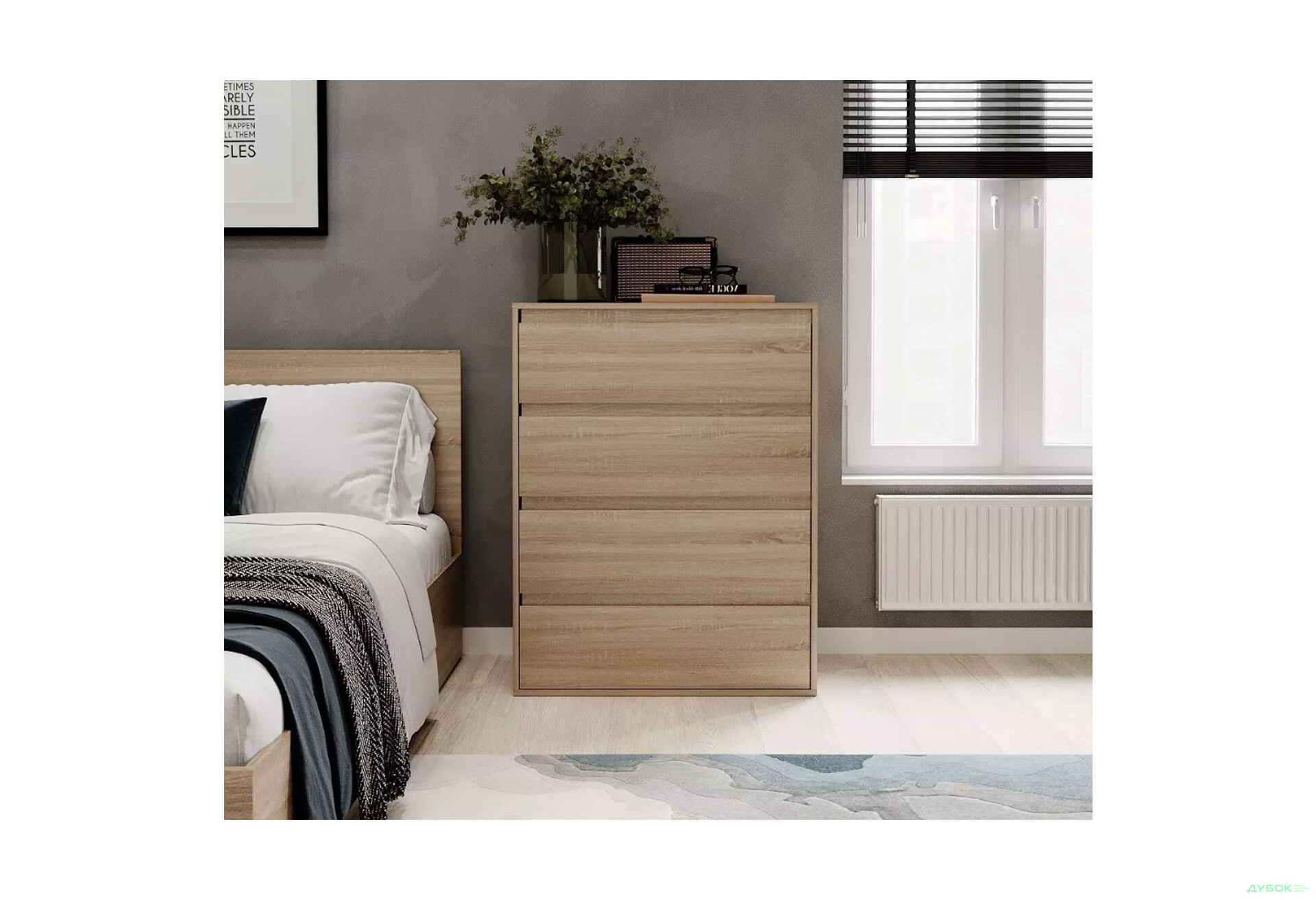 Изображение 2 - Комод Art In Head Light / Лайт с 4 ящиками 80 см дуб сонома