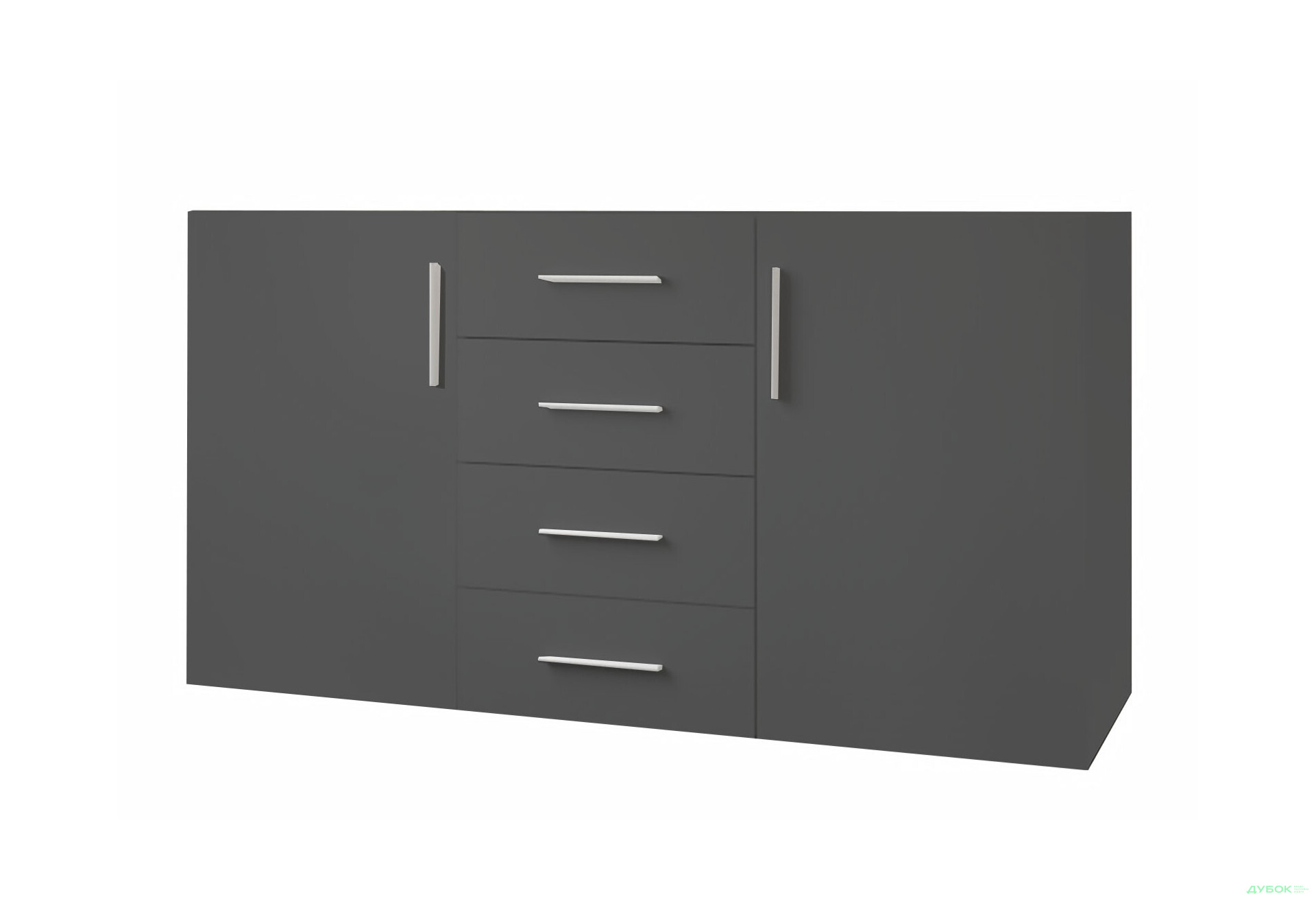 Комод Moreli ST0004 з дверцятами та шухлядами 150 см антрацит - Зображення 1 Зображення 1 - Комод Moreli ST0004 з дверцятами та шухлядами 150 см антрацит