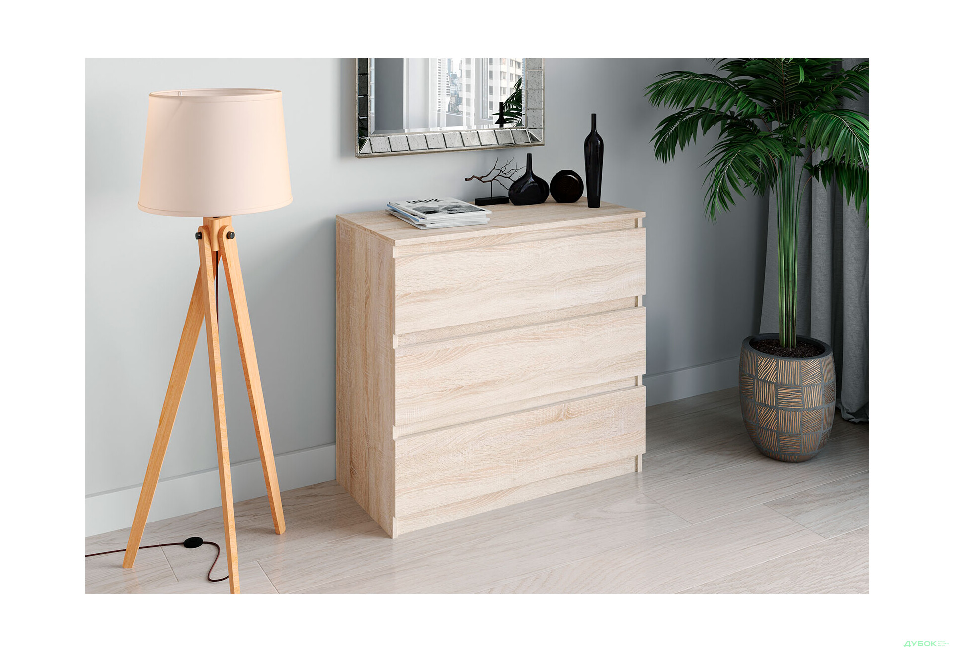 Изображение 2 - Комод Moreli Т214 с ящиками 80 см дуб сонома