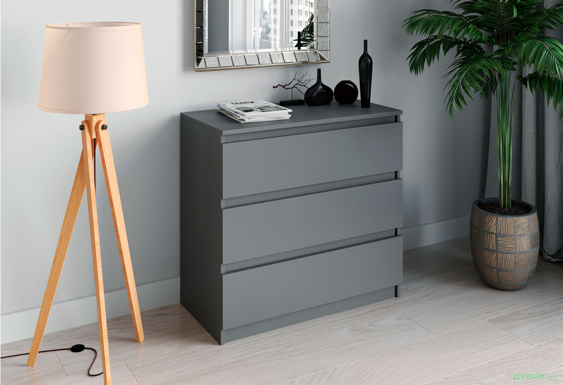 Зображення 2 - Комод Moreli Т214 з шухлядами 80 см антрацит