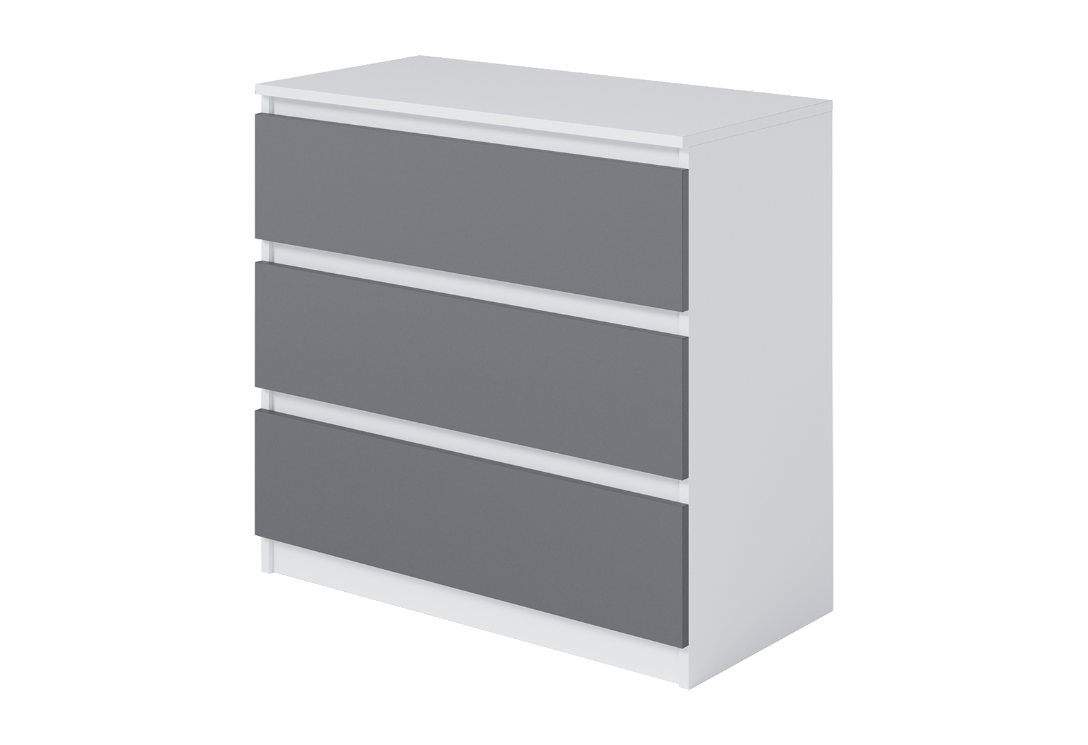 Комод Moreli Т214 з шухлядами 80 см білий / антрацит - Зображення 1 Зображення 1 - Комод Moreli Т214 з шухлядами 80 см білий / антрацит