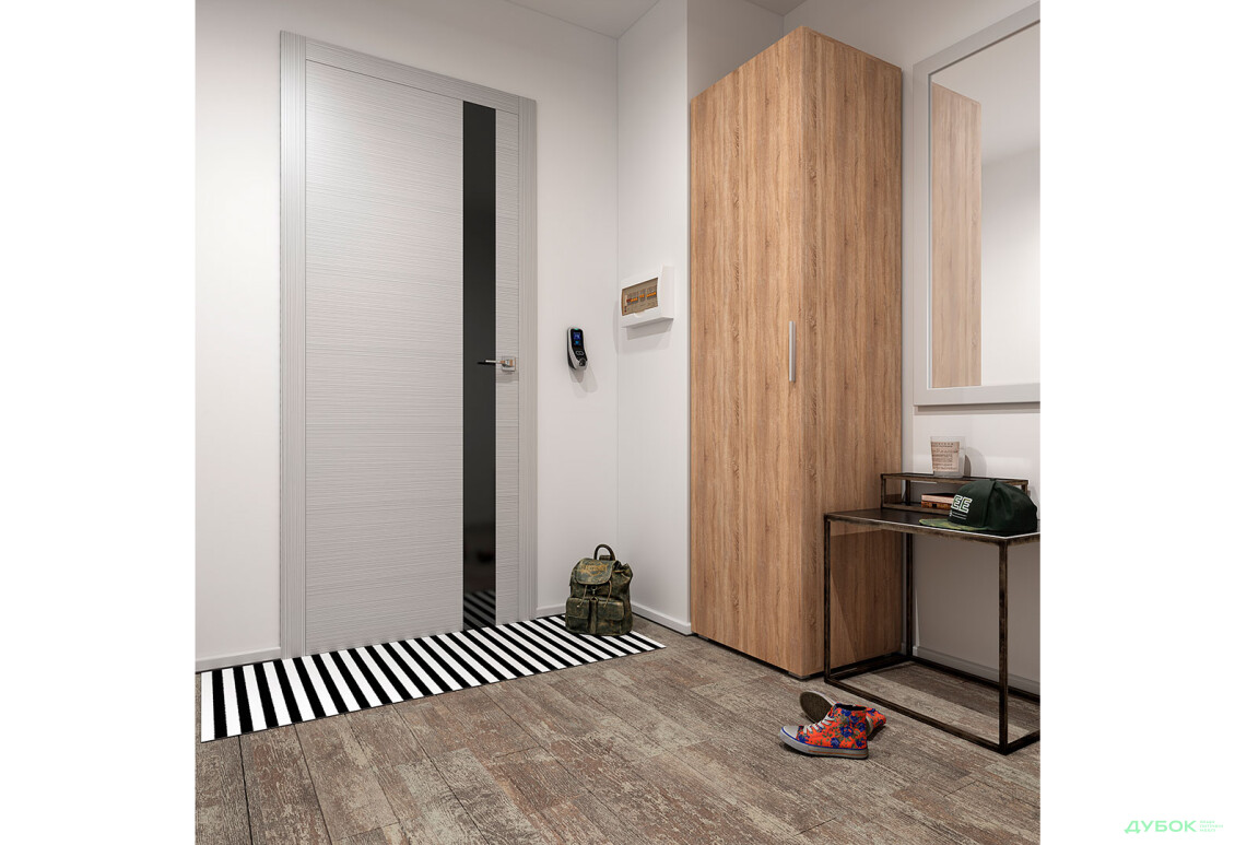 Шафа Moreli ST0012 зі штангою та полицями 1-дверна 60 см дуб сонома - Зображення 2 Зображення 2 - Шафа Moreli ST0012 зі штангою та полицями 1-дверна 60 см дуб сонома