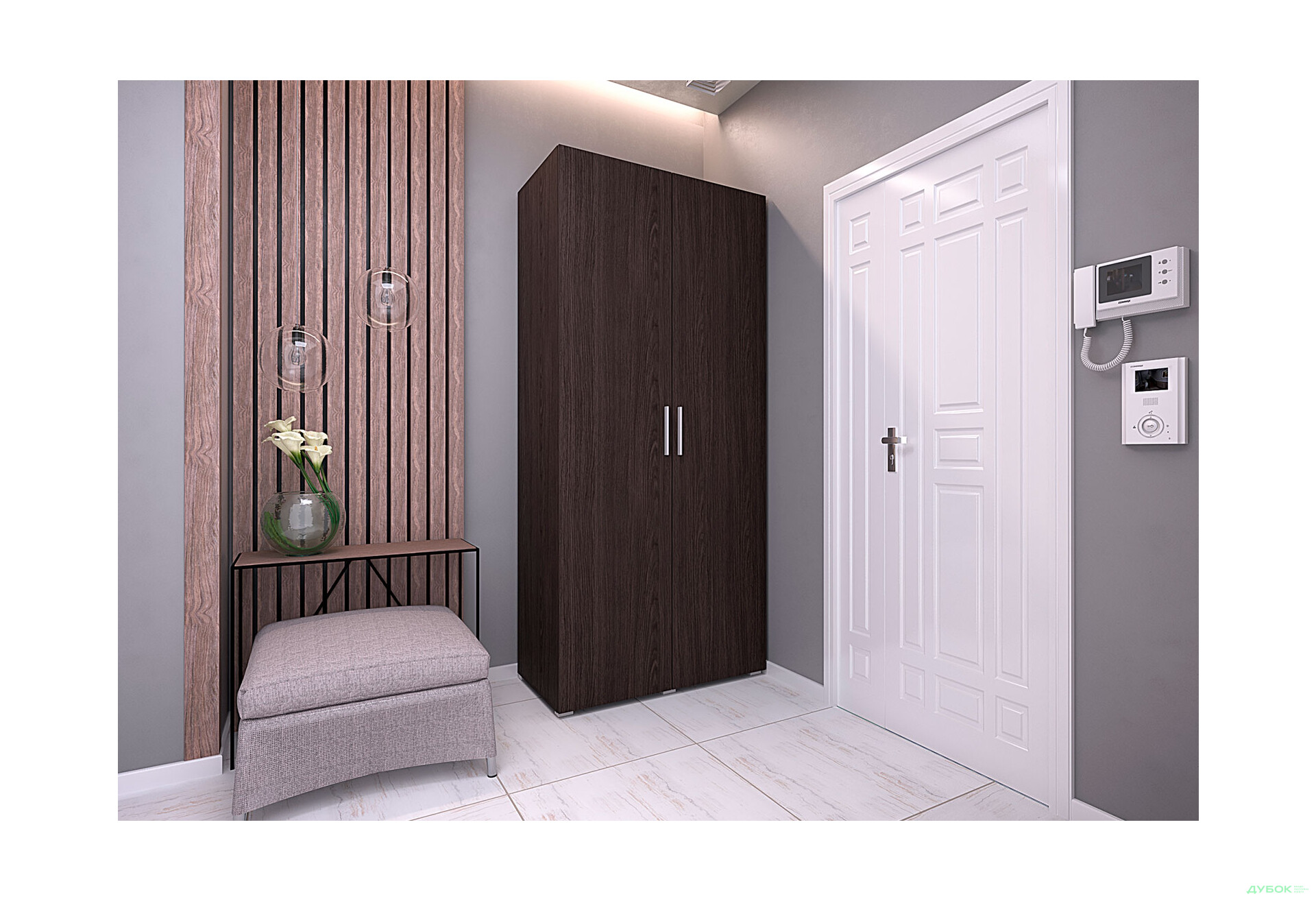 Шафа Moreli ST0010 з полицями 2-дверна 100 см венге магія - Зображення 2 Зображення 2 - Шафа Moreli ST0010 з полицями 2-дверна 100 см венге магія