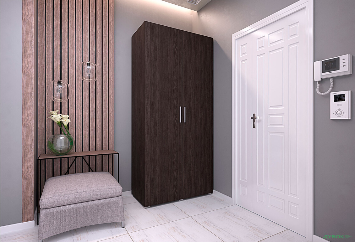 Шафа Moreli ST0010 з полицями 2-дверна 100 см венге магія - Зображення 2 Зображення 2 - Шафа Moreli ST0010 з полицями 2-дверна 100 см венге магія