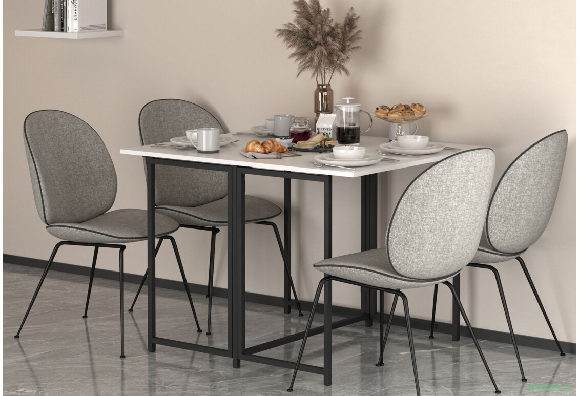 Изображение 4 - Стол-трансформер Knap Knap Spier DUO / Спир дуо 90х107 см раскладной, Белый