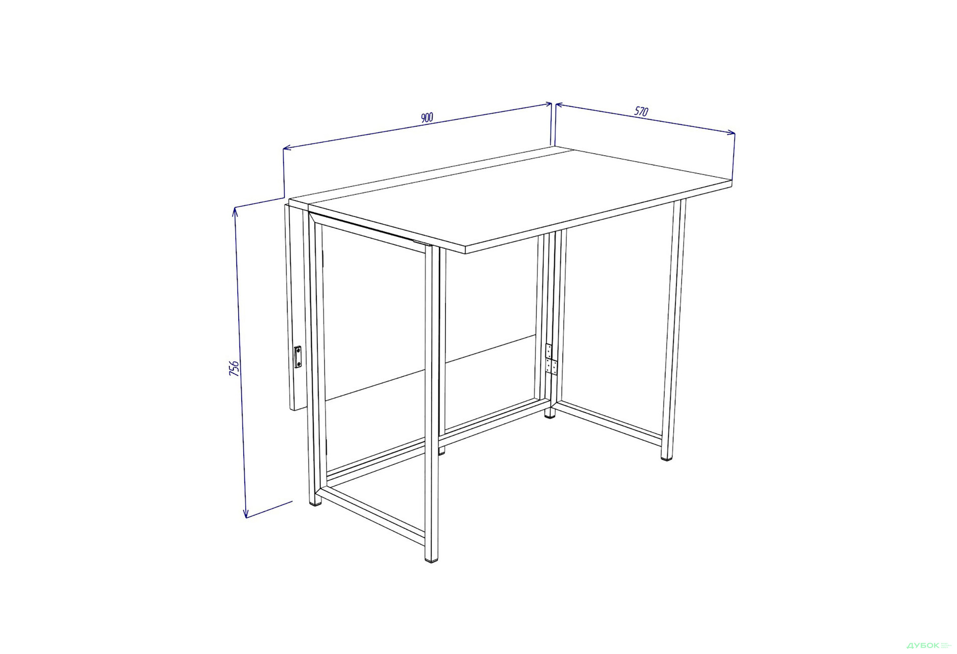 Зображення 7 - Стіл-трансформер Knap Knap Spier DUO / Спір дуо 90х107 см розкладний, Дуб крафт білий