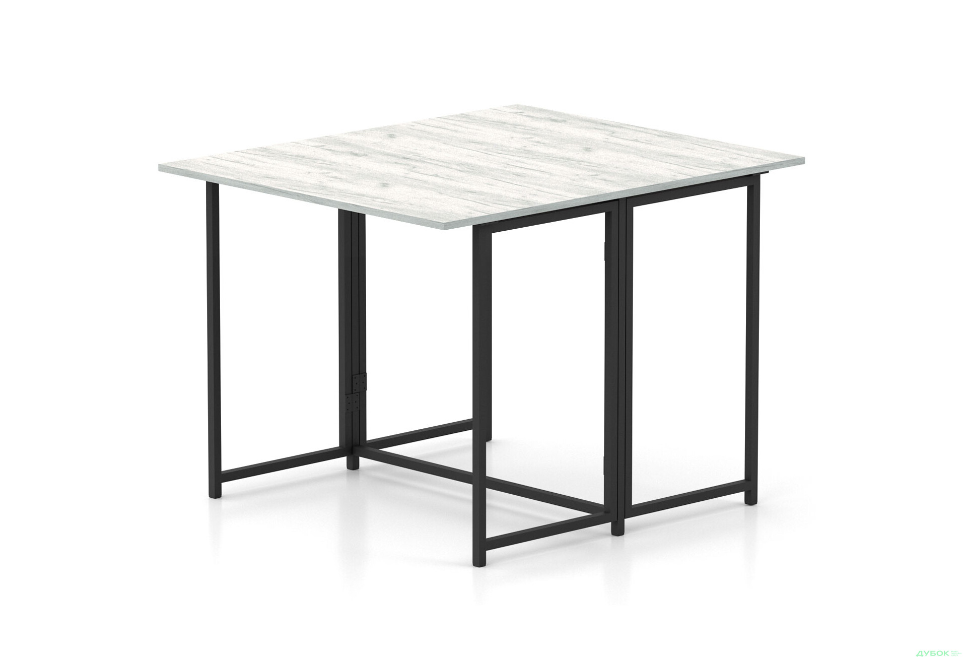 Зображення 1 - Стіл-трансформер Knap Knap Spier DUO / Спір дуо 90х107 см розкладний, Дуб крафт білий