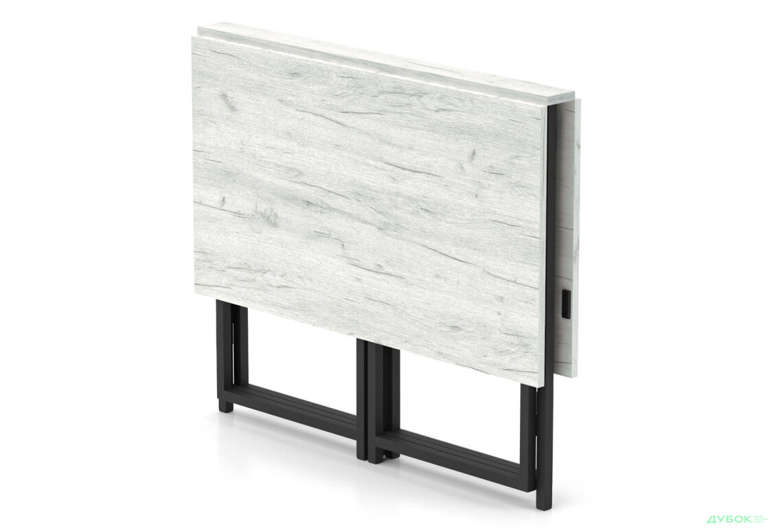 Зображення 3 - Стіл-трансформер Knap Knap Spier DUO / Спір дуо 90х107 см розкладний, Дуб крафт білий