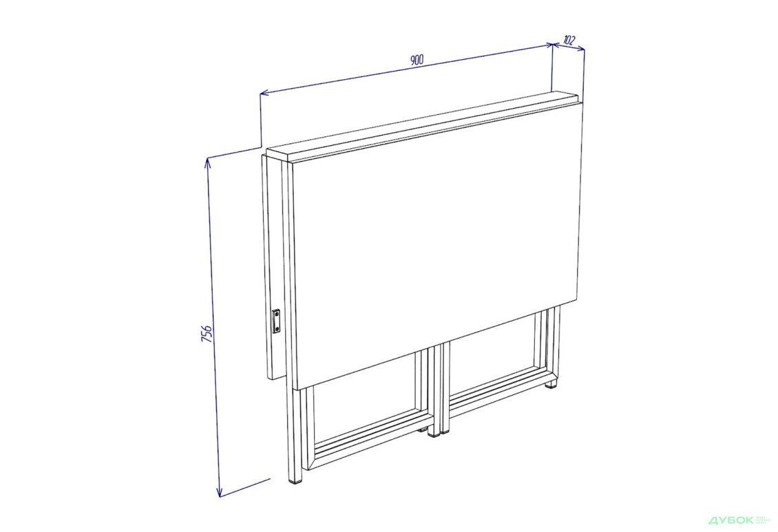 Зображення 6 - Стіл-трансформер Knap Knap Spier DUO / Спір дуо 90х107 см розкладний, Дуб крафт золотий