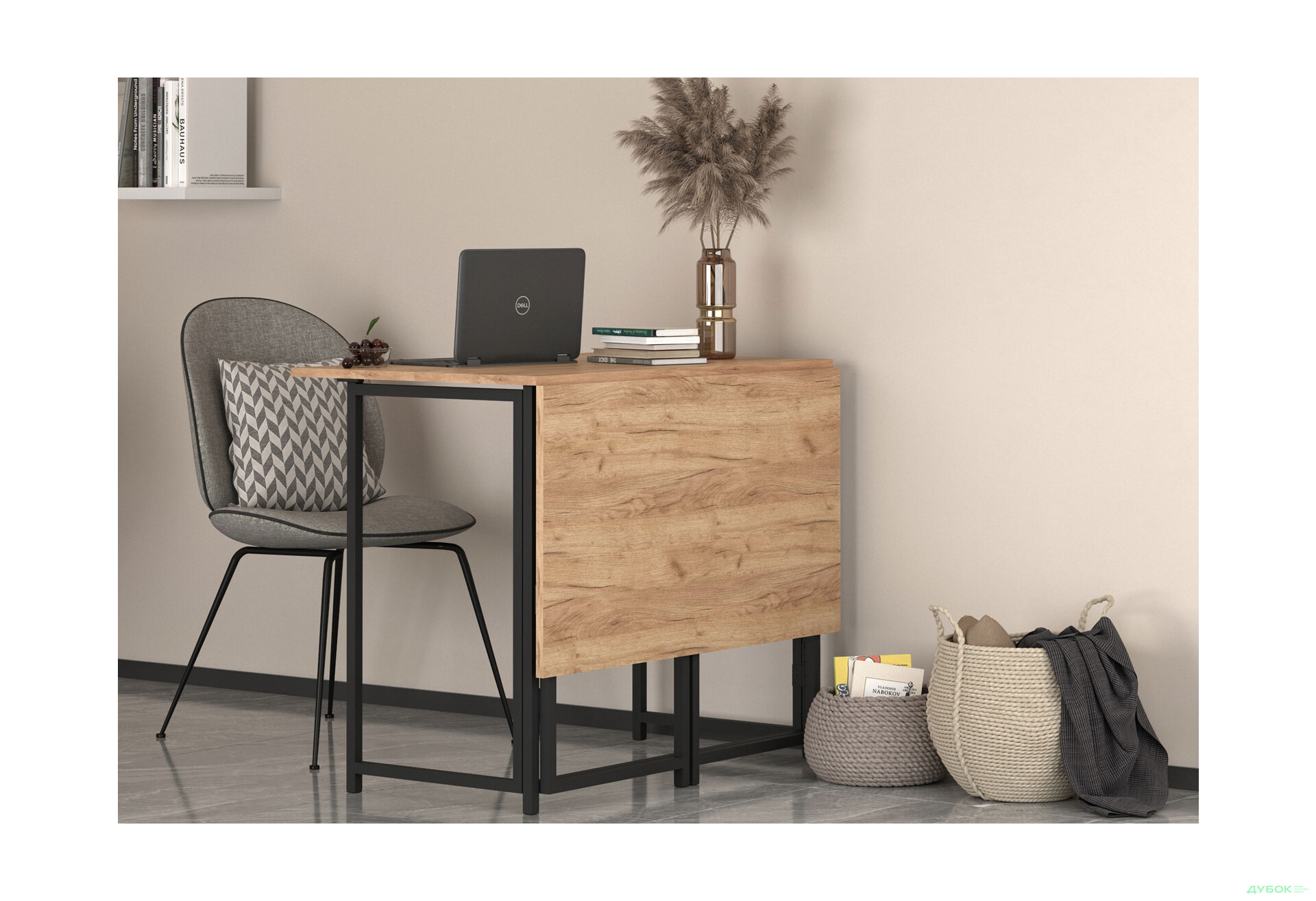 Зображення 4 - Стіл-трансформер Knap Knap Spier DUO / Спір дуо 90х107 см розкладний, Дуб крафт золотий