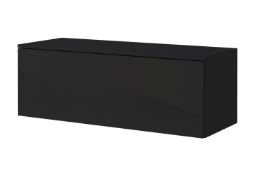 Тумба під ТВ MiroMark Бокс / Box з дверкою 105 см глянець чорний