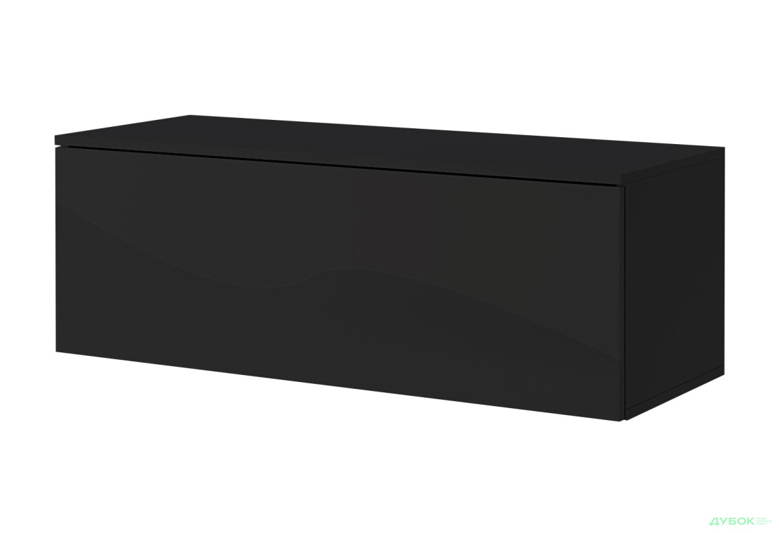Тумба під ТВ MiroMark Бокс / Box з дверкою 105 см глянець чорний