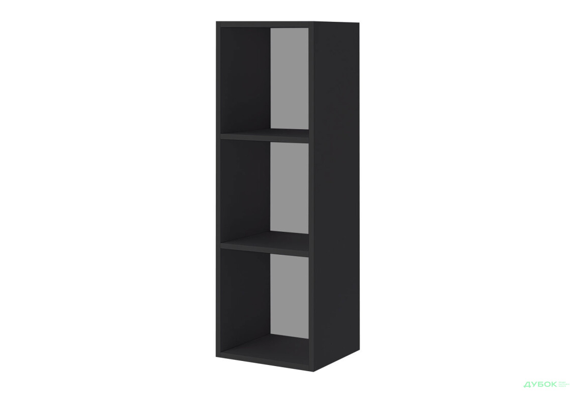 Шкафчик навесной открытый МироМарк Бокс Секция-12 35 см Цвет корпуса: черный