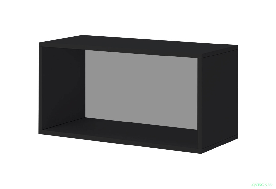 Шафка навісна відкрита MiroMark Бокс Секція-11 70 см Колір корпусу: чорний
