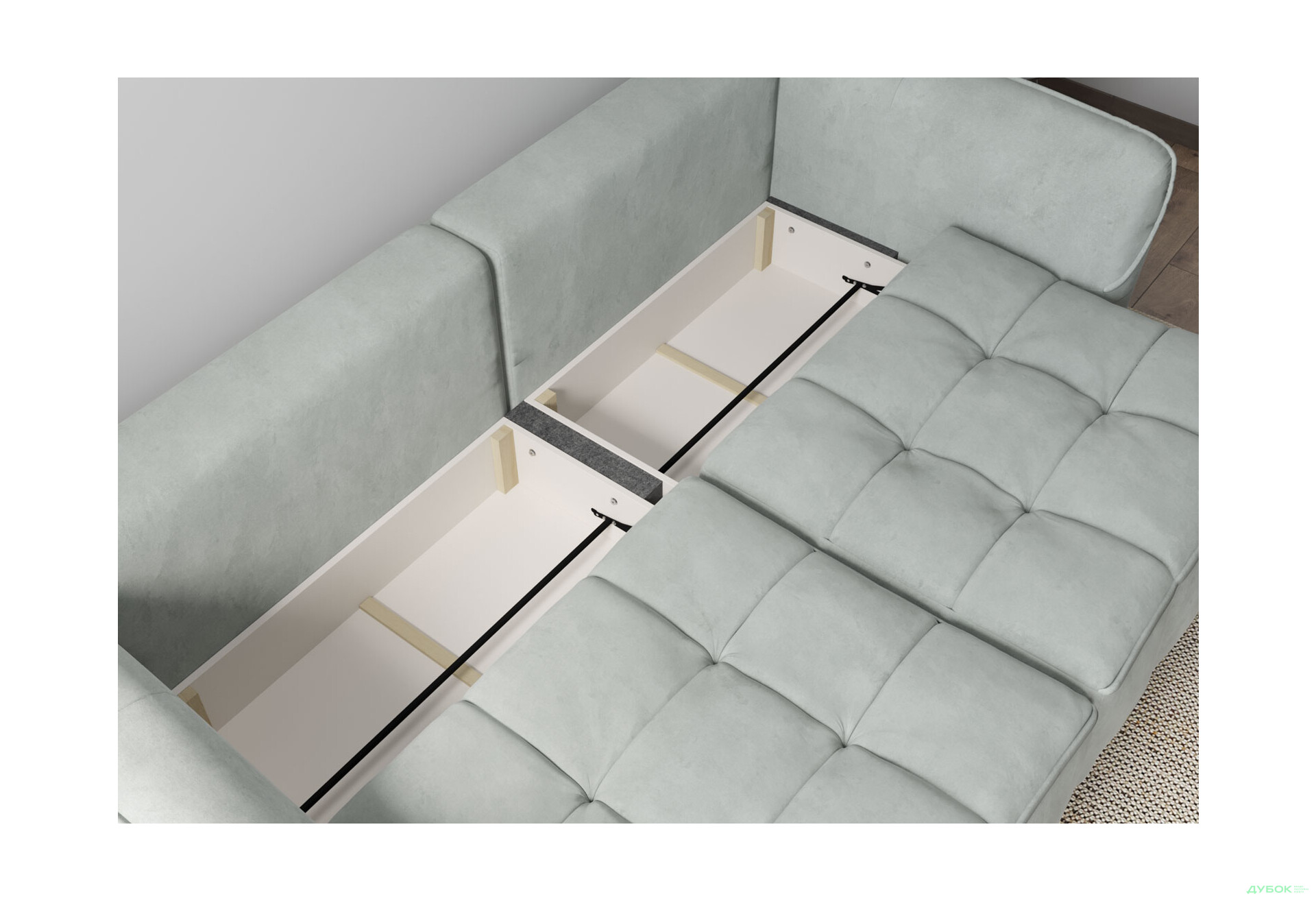 Диван Vika Монтана 245x125 см, світло-сірий (Allure Light grey) - Зображення 6 Зображення 6 - Диван Vika Монтана 245x125 см, світло-сірий (Allure Light grey)