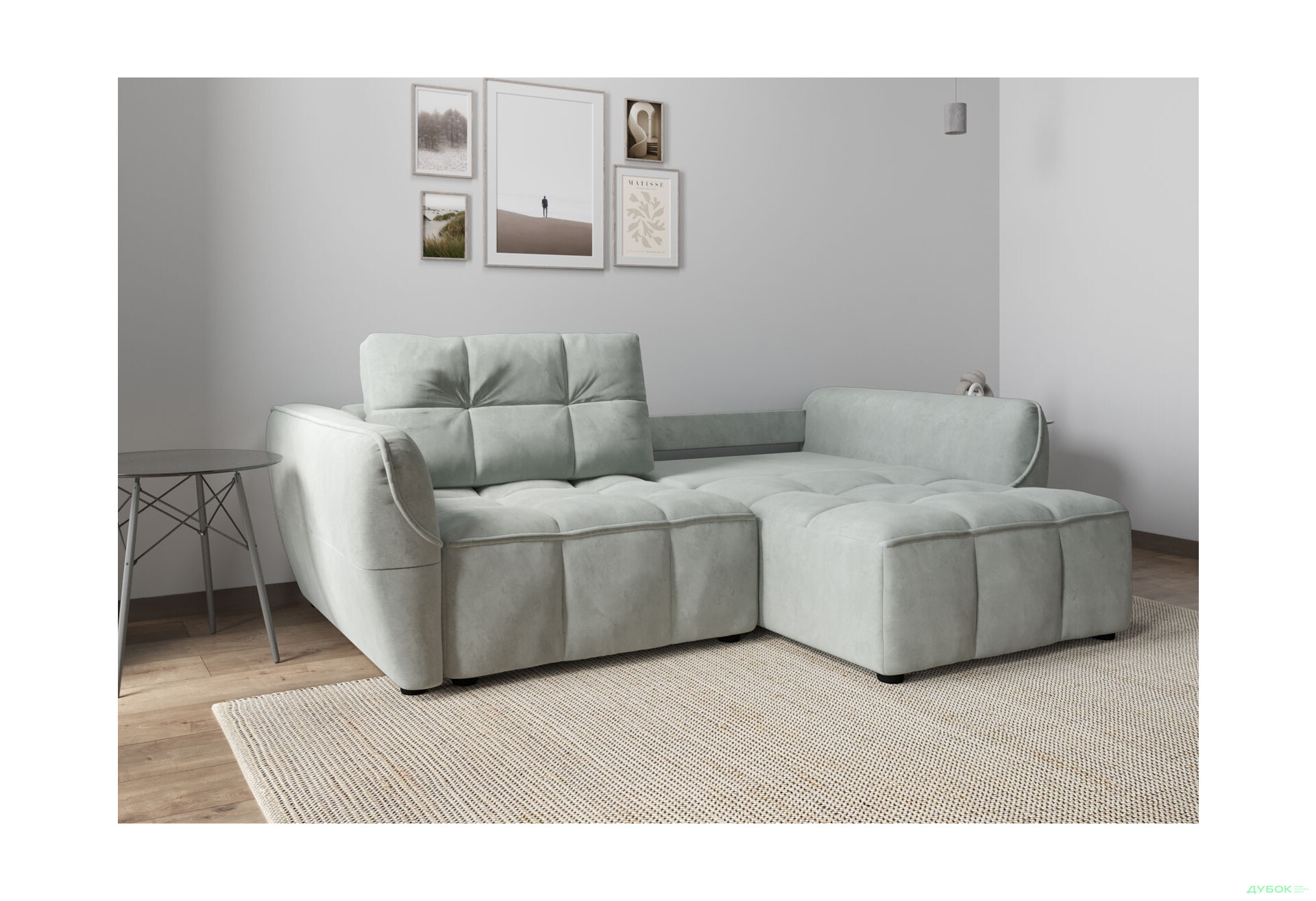 Диван Vika Монтана 245x125 см, світло-сірий (Allure Light grey) - Зображення 8 Зображення 8 - Диван Vika Монтана 245x125 см, світло-сірий (Allure Light grey)