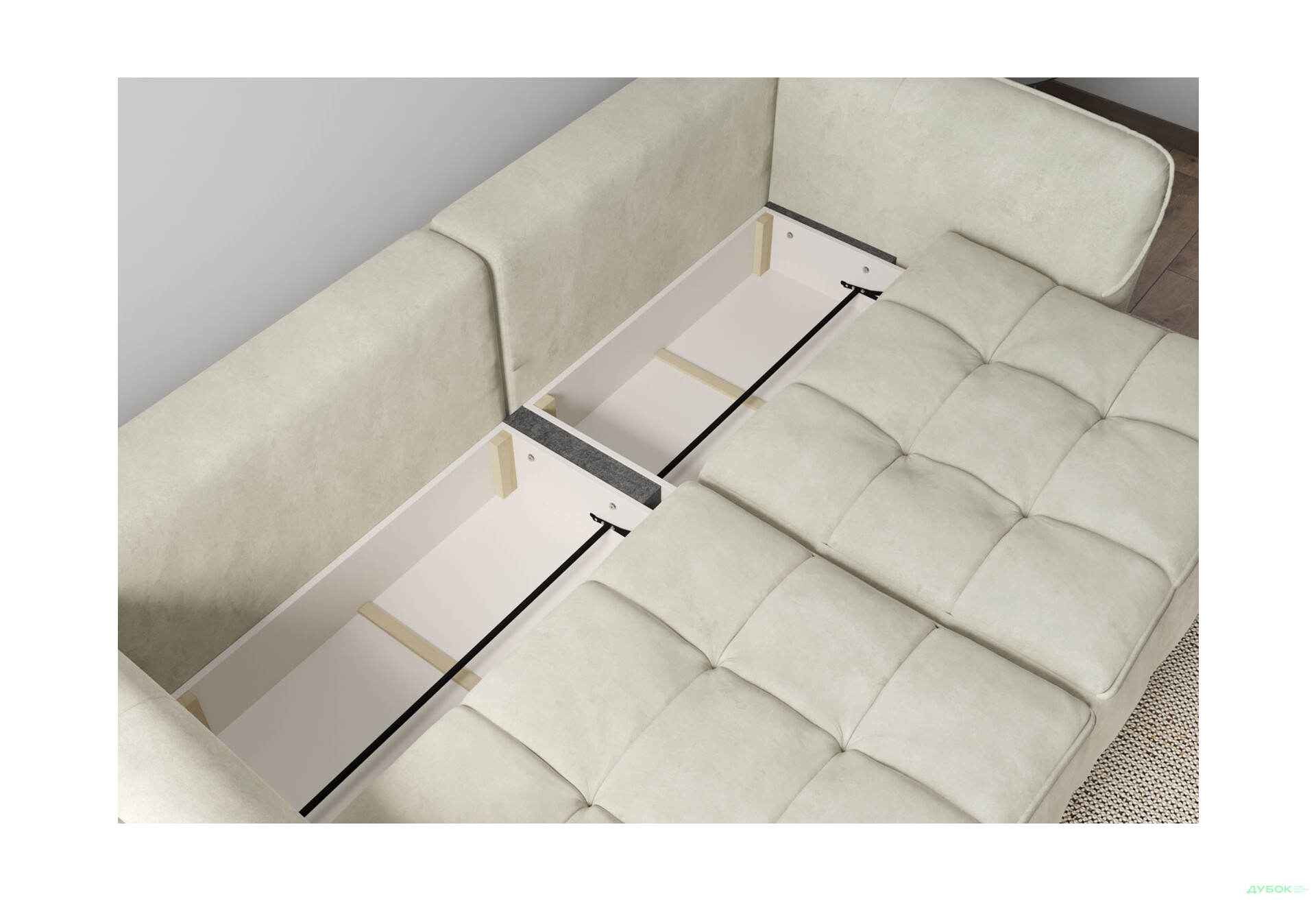 Диван Вика Монтана 245x125 см, светло-бежевый (Allure Ecru) - Изображение 8 Изображение 8 - Диван Вика Монтана 245x125 см, светло-бежевый (Allure Ecru)