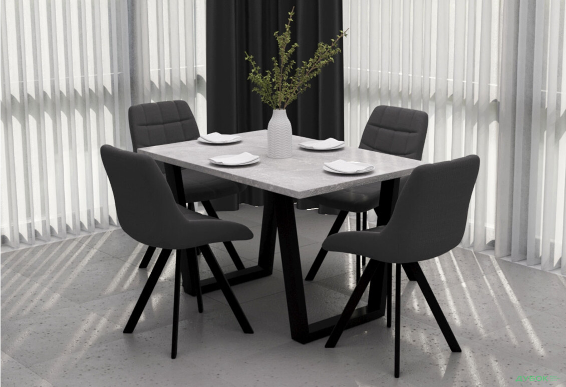 Стіл обідній Garant Луїсвіль 120x80 см індастріал - Зображення 2 Зображення 2 - Стіл обідній Garant Луїсвіль 120x80 см індастріал