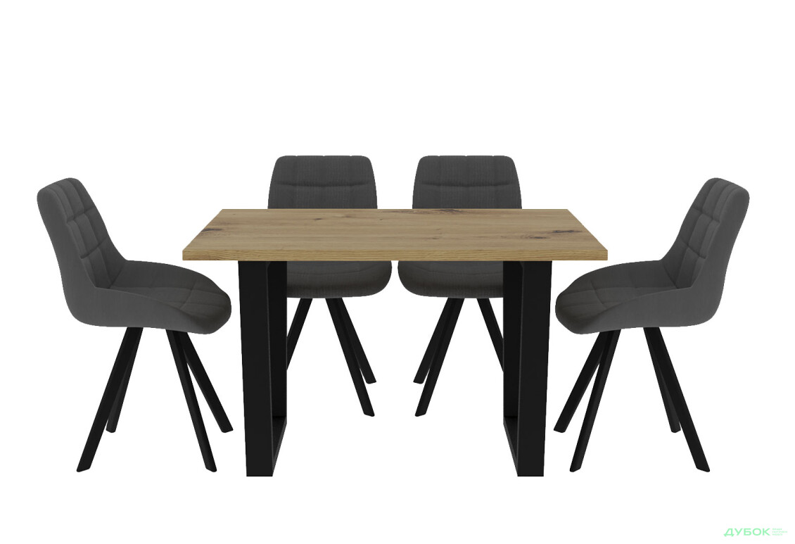 Стіл обідній Garant Луїсвіль 120x80 см дуб артизан - Зображення 6 Зображення 6 - Стіл обідній Garant Луїсвіль 120x80 см дуб артизан