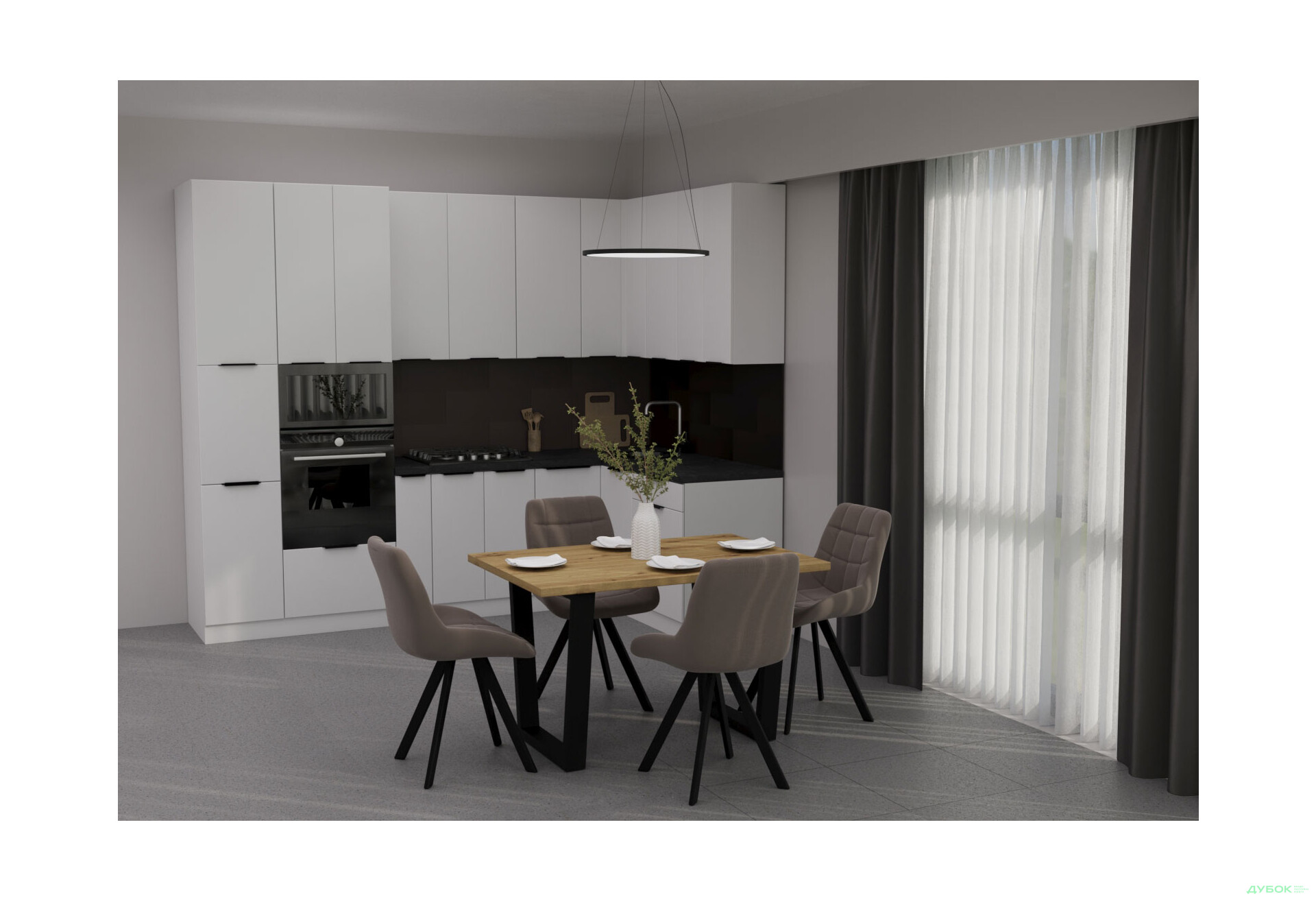 Стіл обідній Garant Луїсвіль 120x80 см дуб артизан - Зображення 2 Зображення 2 - Стіл обідній Garant Луїсвіль 120x80 см дуб артизан