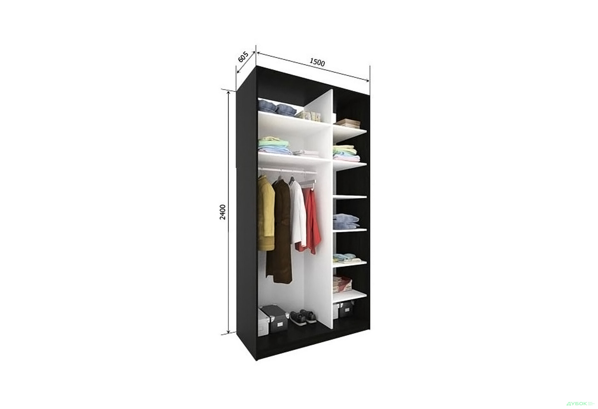 Зображення 2 - Корпус VIP-master 1500х600х2400 Дуб аппалачі 