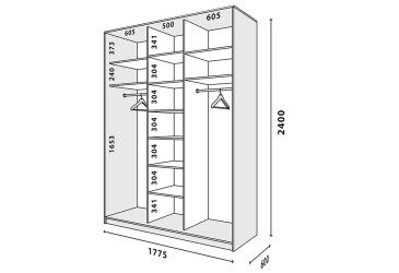 Корпус Вип-Мастер 1800х600х2400 Дуб сонома