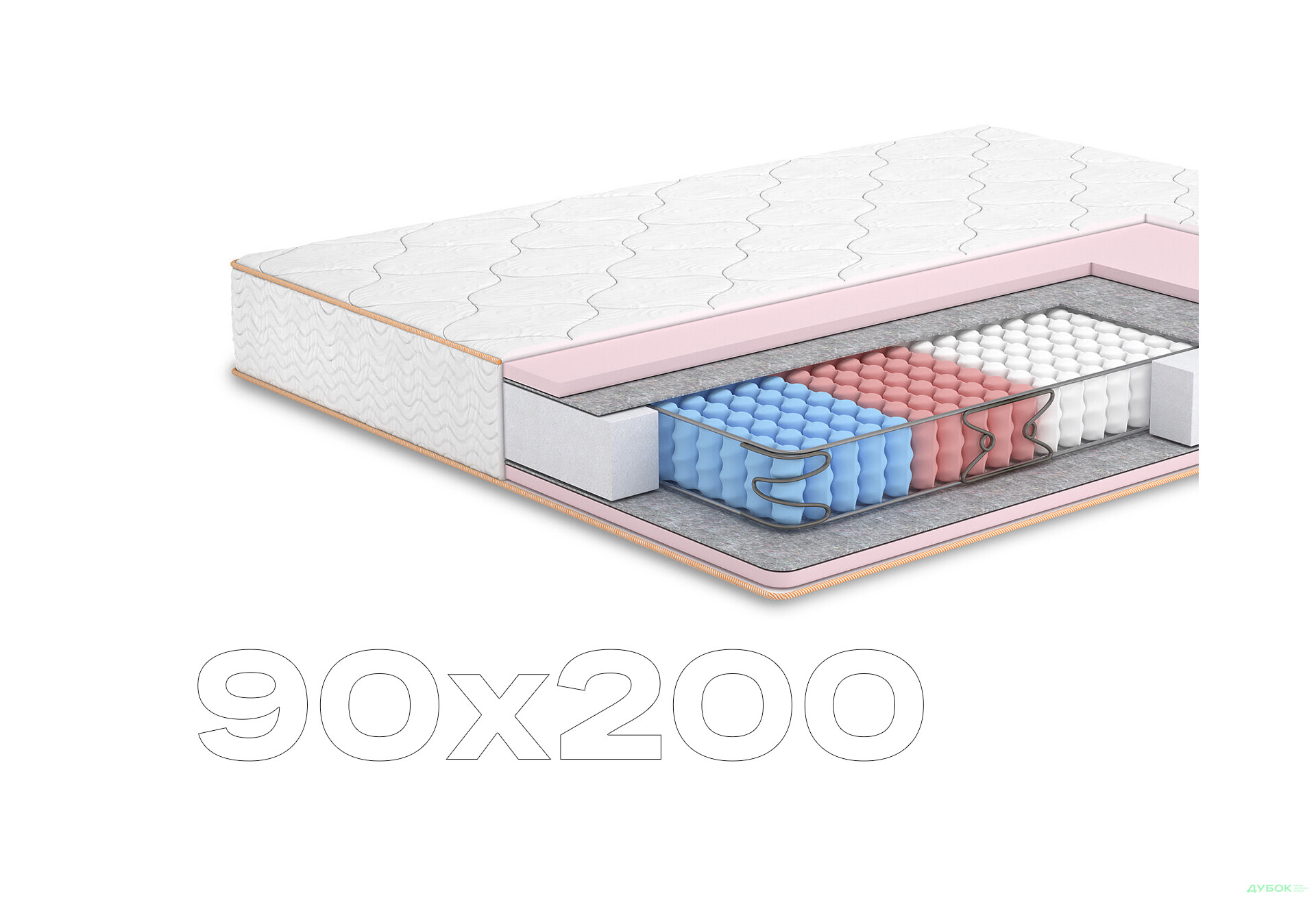 Матрац Камелія / Camelia двосторонній (Колекція Butterfly) 90х200 Matroluxe - Зображення 1 Зображення 1 - Матрац Камелія / Camelia двосторонній (Колекція Butterfly) 90х200 Matroluxe