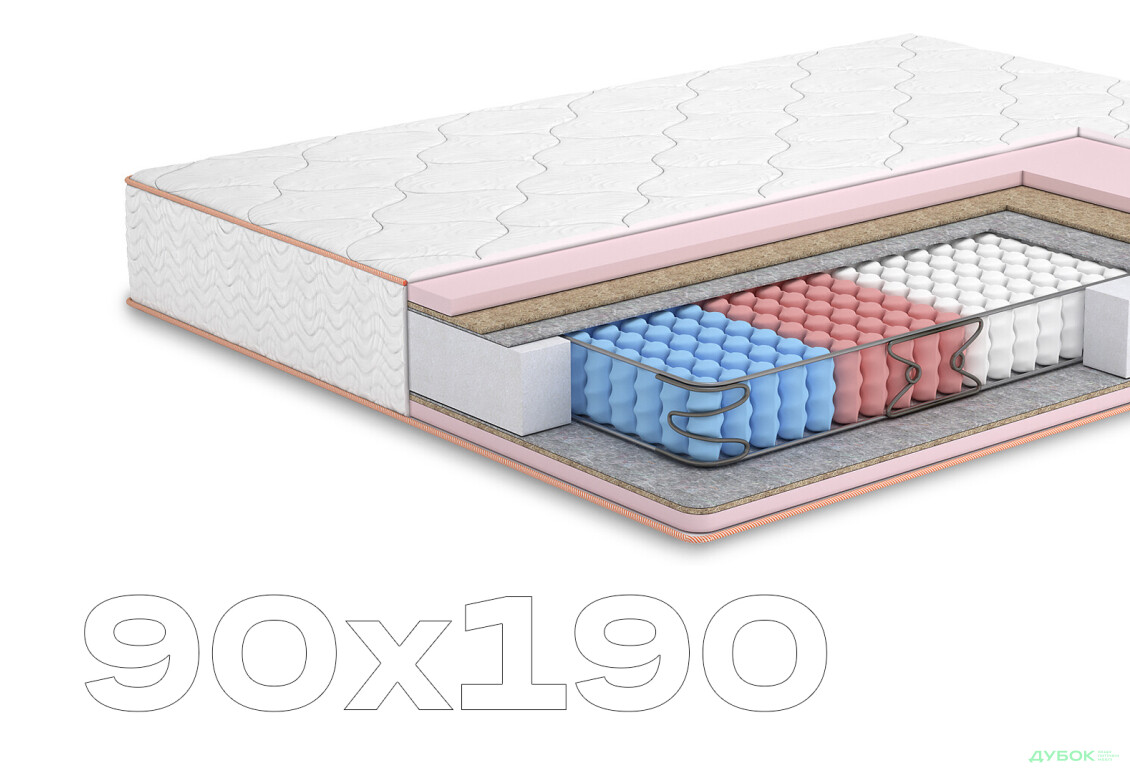 Матрац Роуз / Rose двосторонній (колекція Butterfly) 90х190 Matroluxe