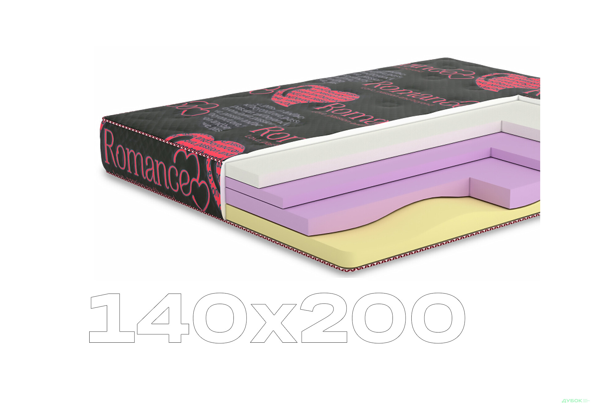 Зображення 1 - Матрац Романс / Romance (серія Романс) 140х200 Matroluxe