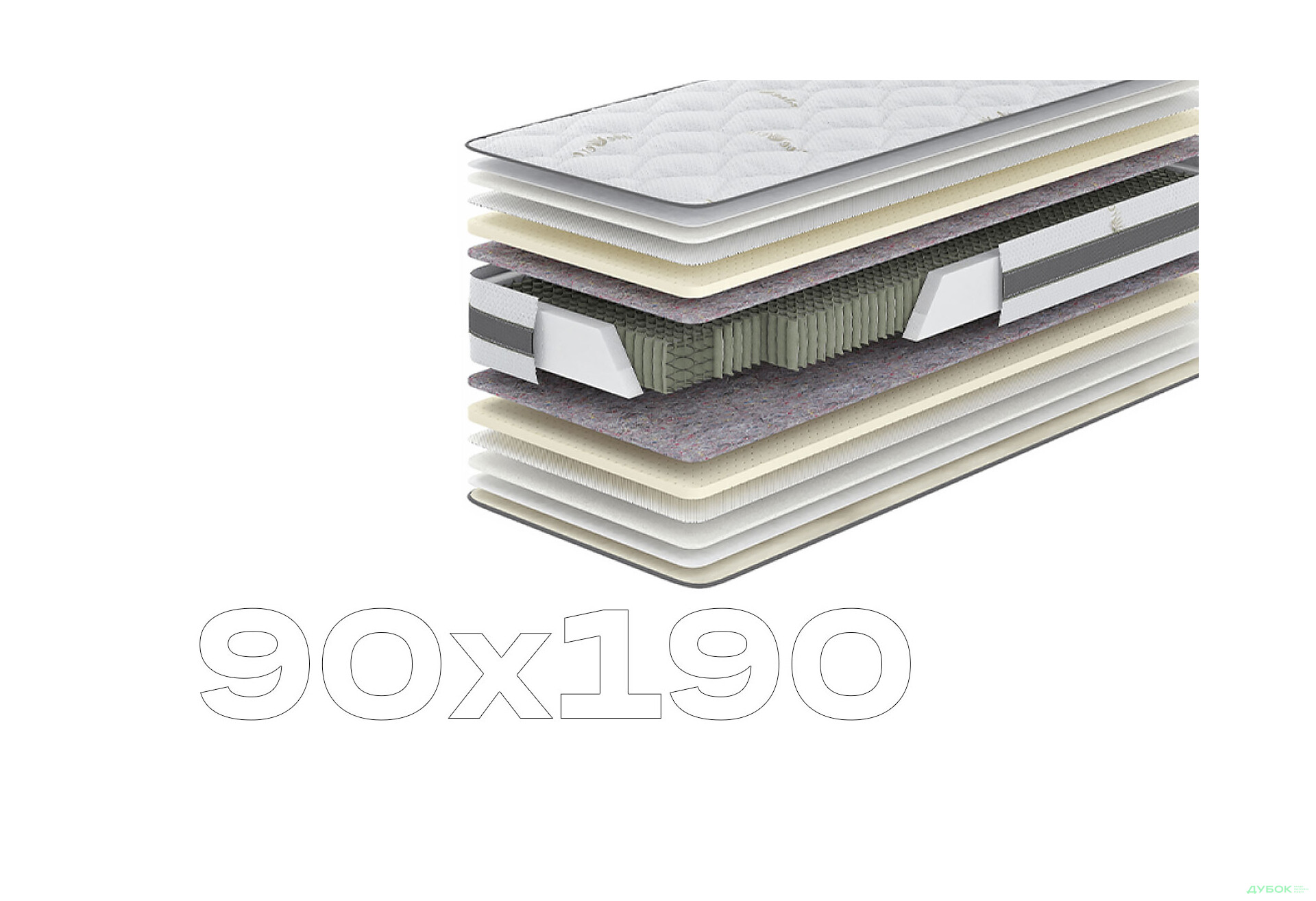 Матрас Гевея (серія Aloe Vera) 90х190 Come-for - Изображение 1 Изображение 1 - Матрас Гевея (серія Aloe Vera) 90х190 Come-for