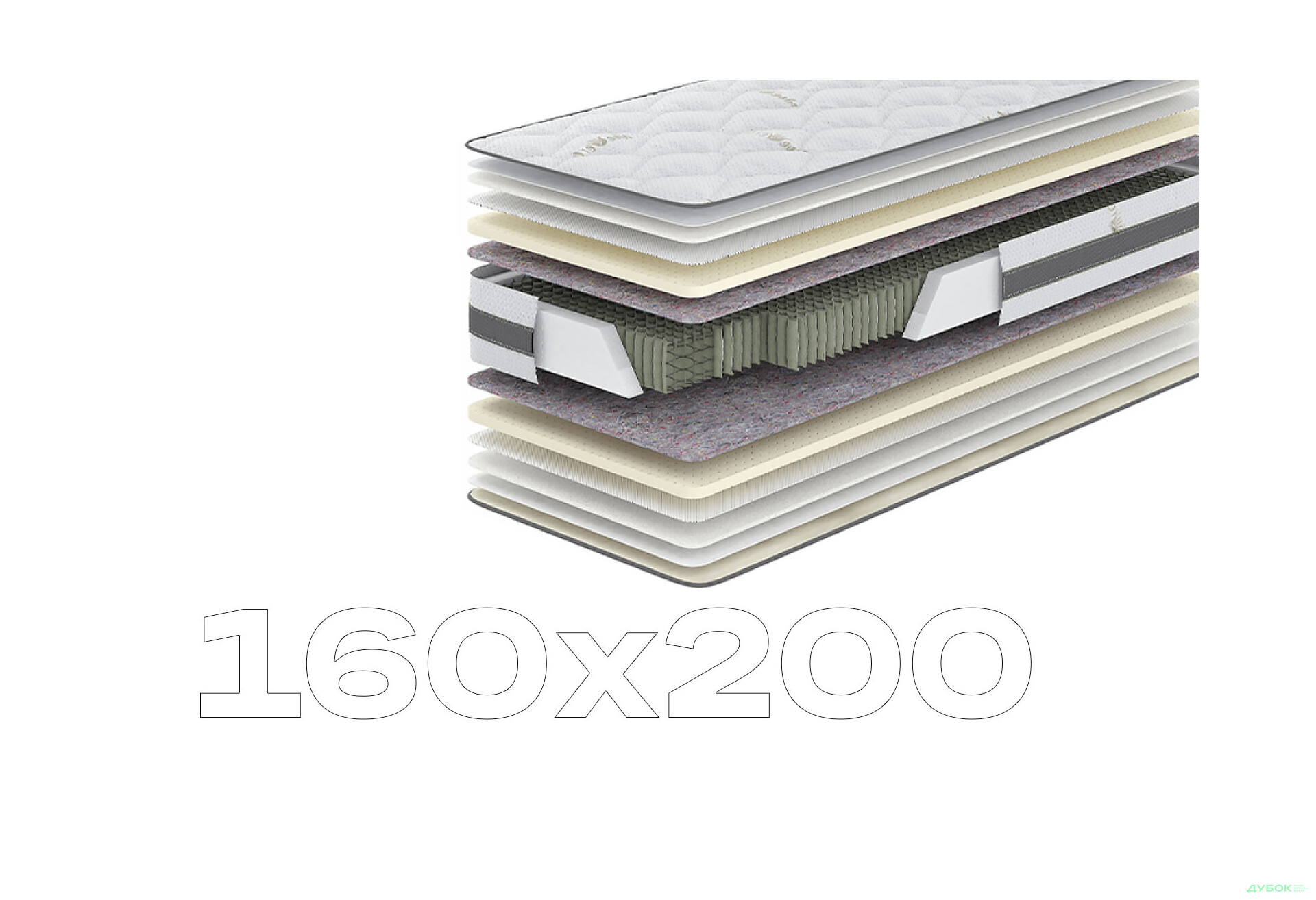 Матрас Гевея (серія Aloe Vera) 160х200 Come-for - Изображение 1 Изображение 1 - Матрас Гевея (серія Aloe Vera) 160х200 Come-for