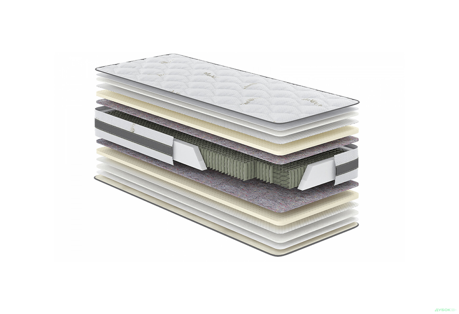 Матрас Гевея (серія Aloe Vera) 180х200 Come-for - Изображение 3 Изображение 3 - Матрас Гевея (серія Aloe Vera) 180х200 Come-for