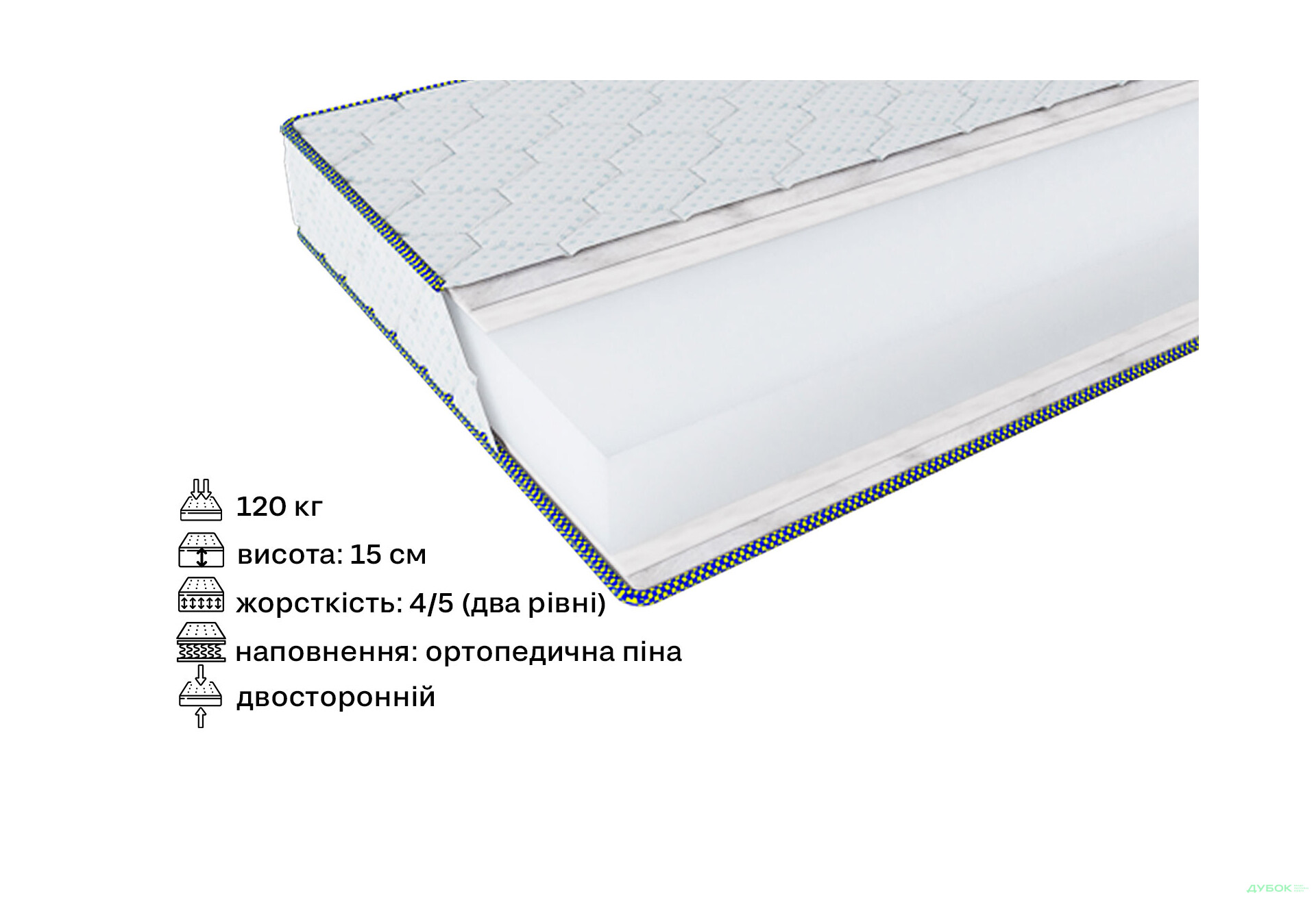 Зображення 2 - Матрац Фрідом Бейсік / Freedom Basic 140х200 ЕММ