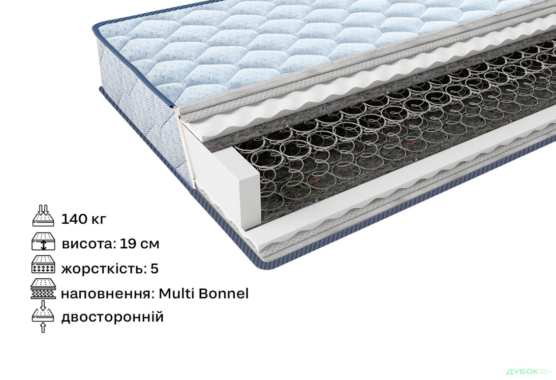 Зображення 2 - Матрац Фрідом Хард / Freedom Hard 150х190 ЕММ