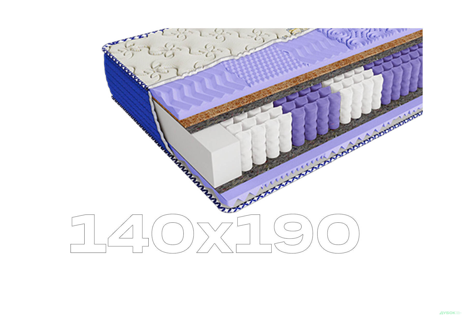 Зображення 1 - Матрац Organza / Органза Arabeska 140х190 ЕММ