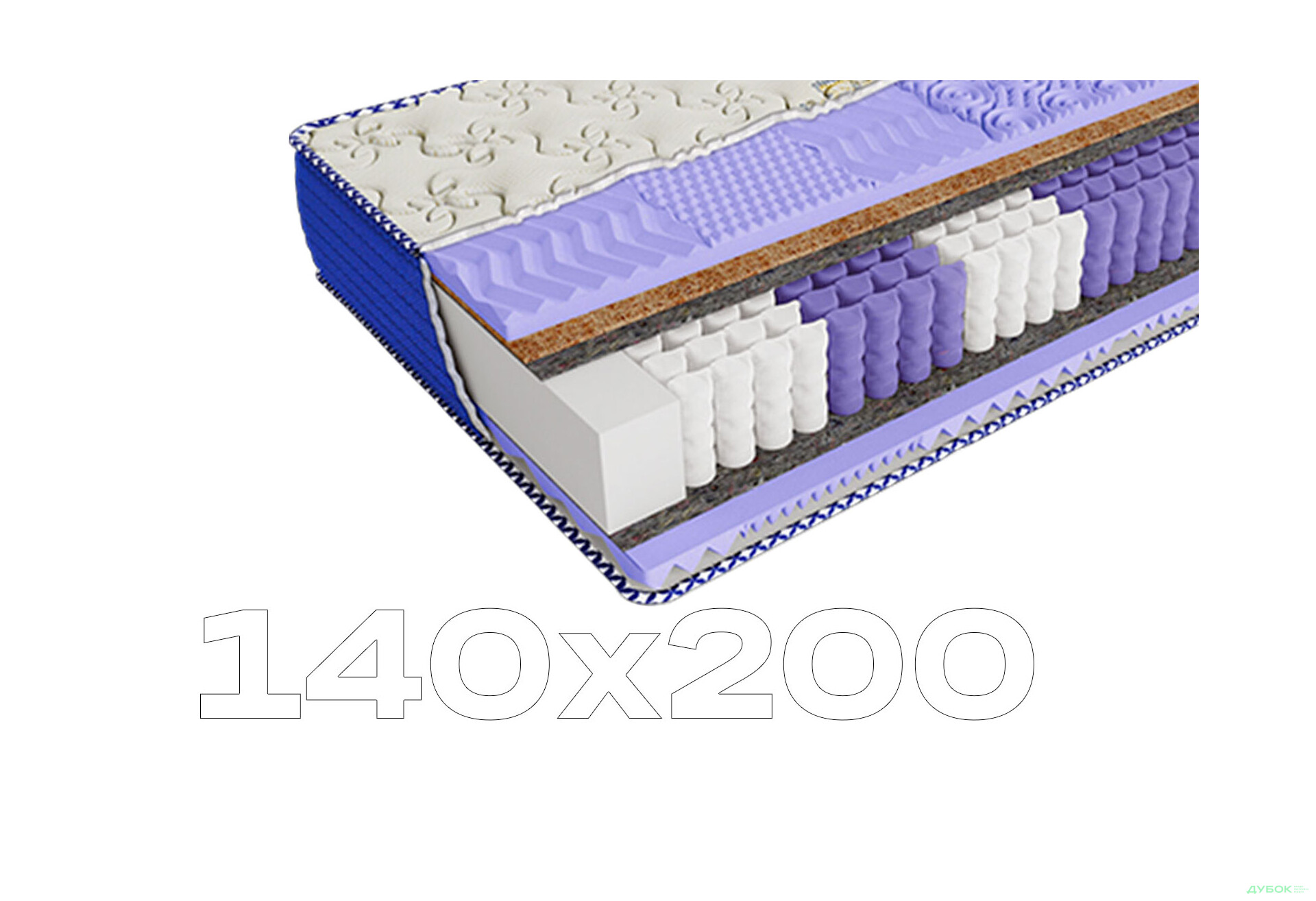 Зображення 1 - Матрац Organza / Органза Arabeska 140х200 ЕММ